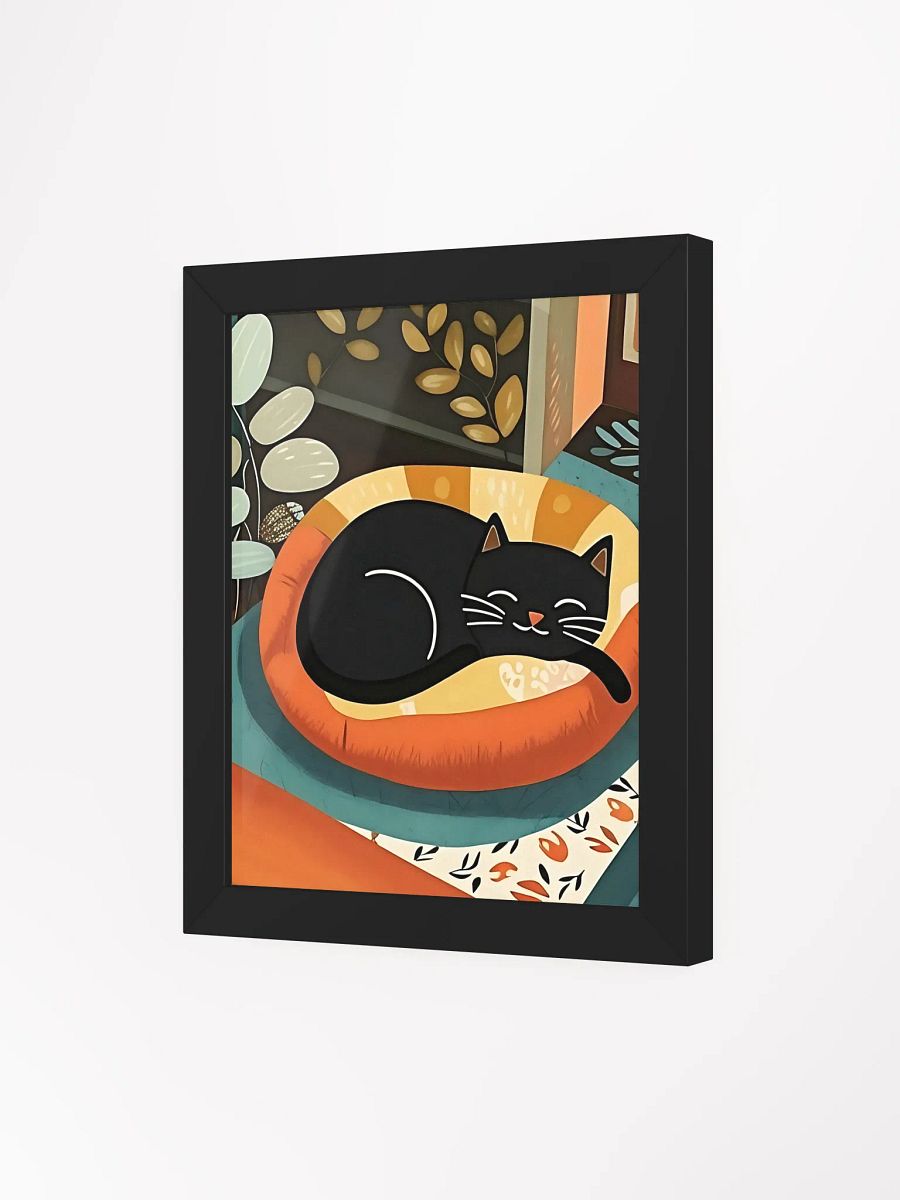 Modern Folk Art Cozy Catnap Framed Matte Poster product image (33)