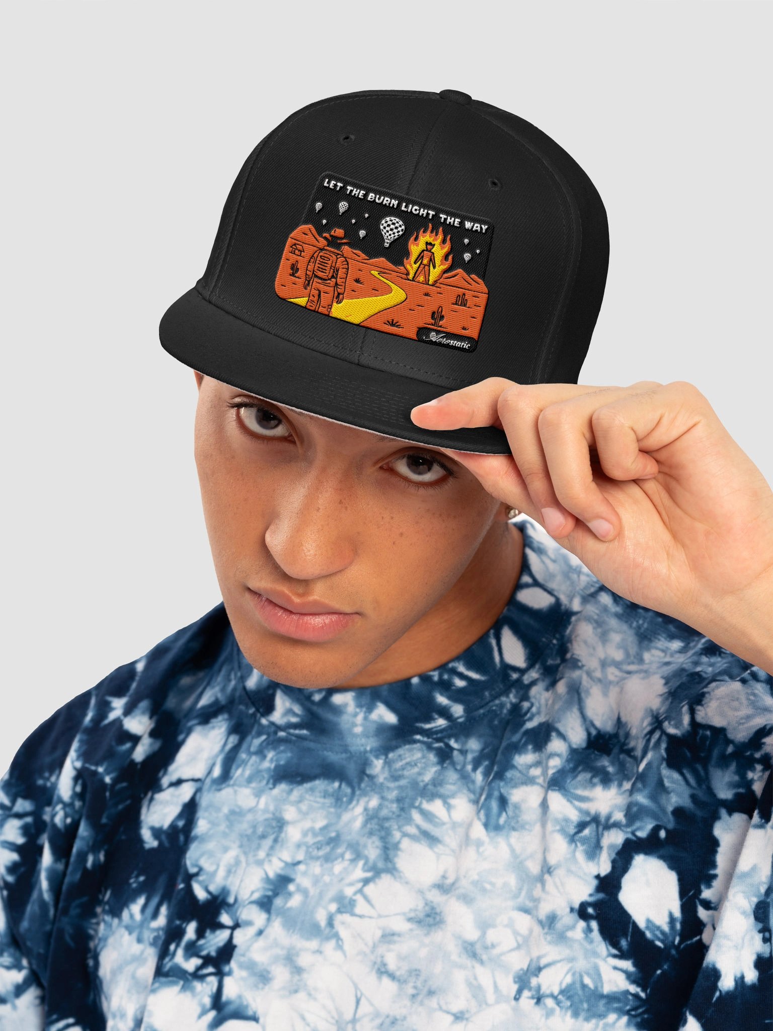 Let the burn light the way - embroidered hat product image (5)