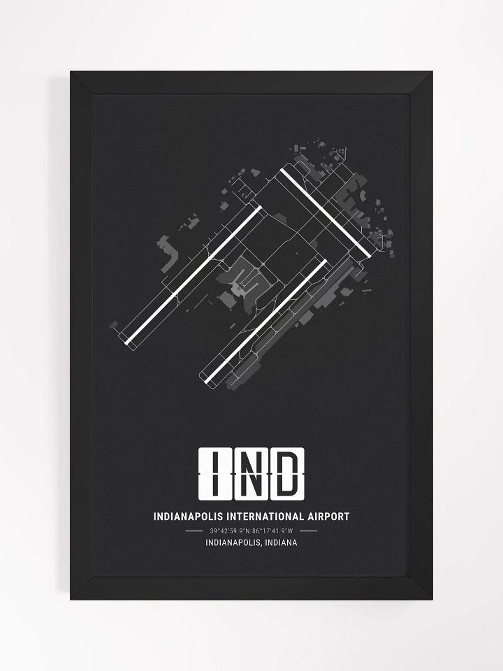 Framed Airport IND Premium Map On Matt Paper product image (1)