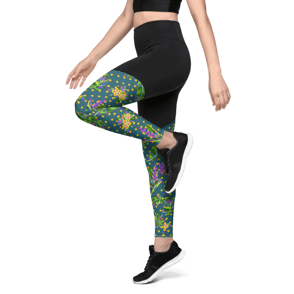 Green All-Over Print Sports Leggings product image (10)