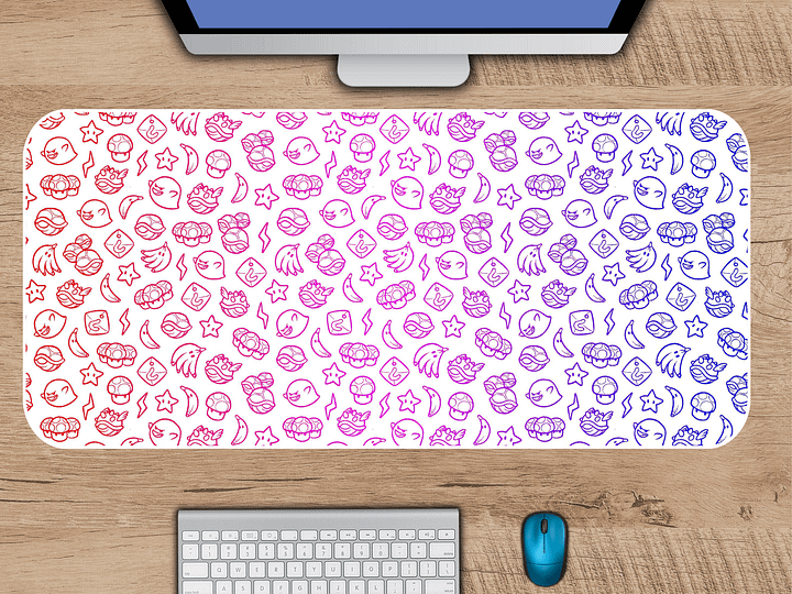 Mario Pattern Desk Mat product image (1)