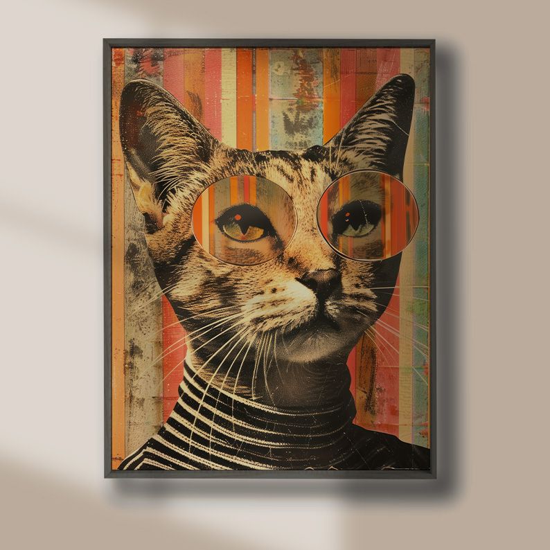 Surreal Cat Collage Gallery Wall Set of 6 Prints - DIGITAL product image (12)