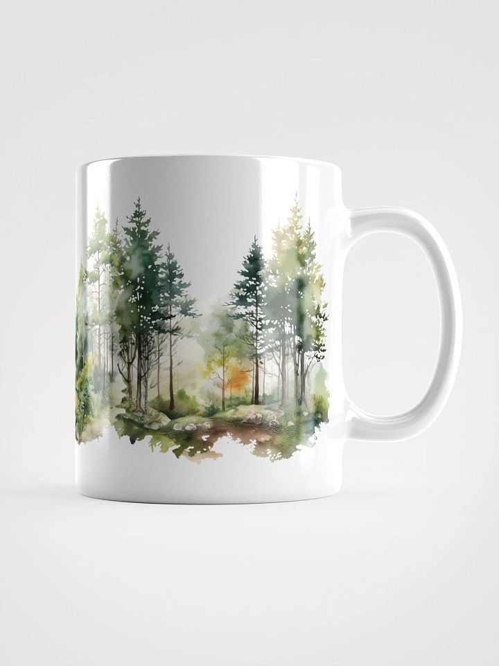 Serene Forest Path White Glossy Mug product image (1)