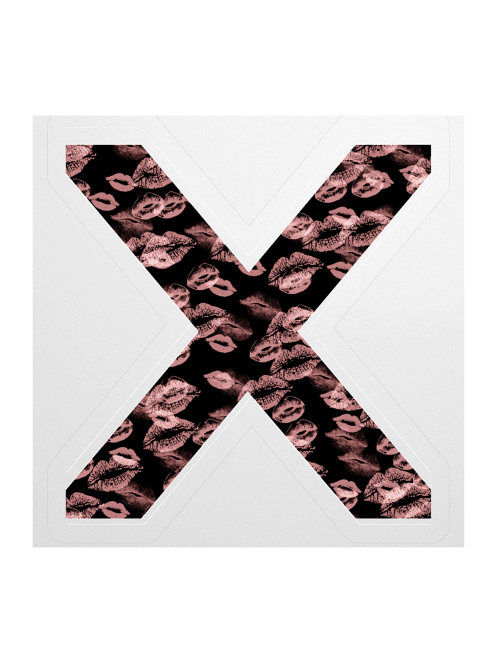 Black X Pink Lipstick Kisses | Kiss-cut Sticker product image (1)
