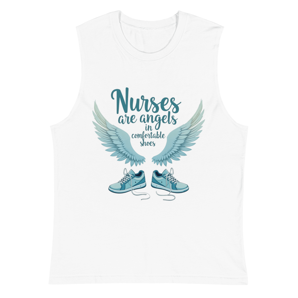 Angel Wings Nurses Muscle Tank product image (6)