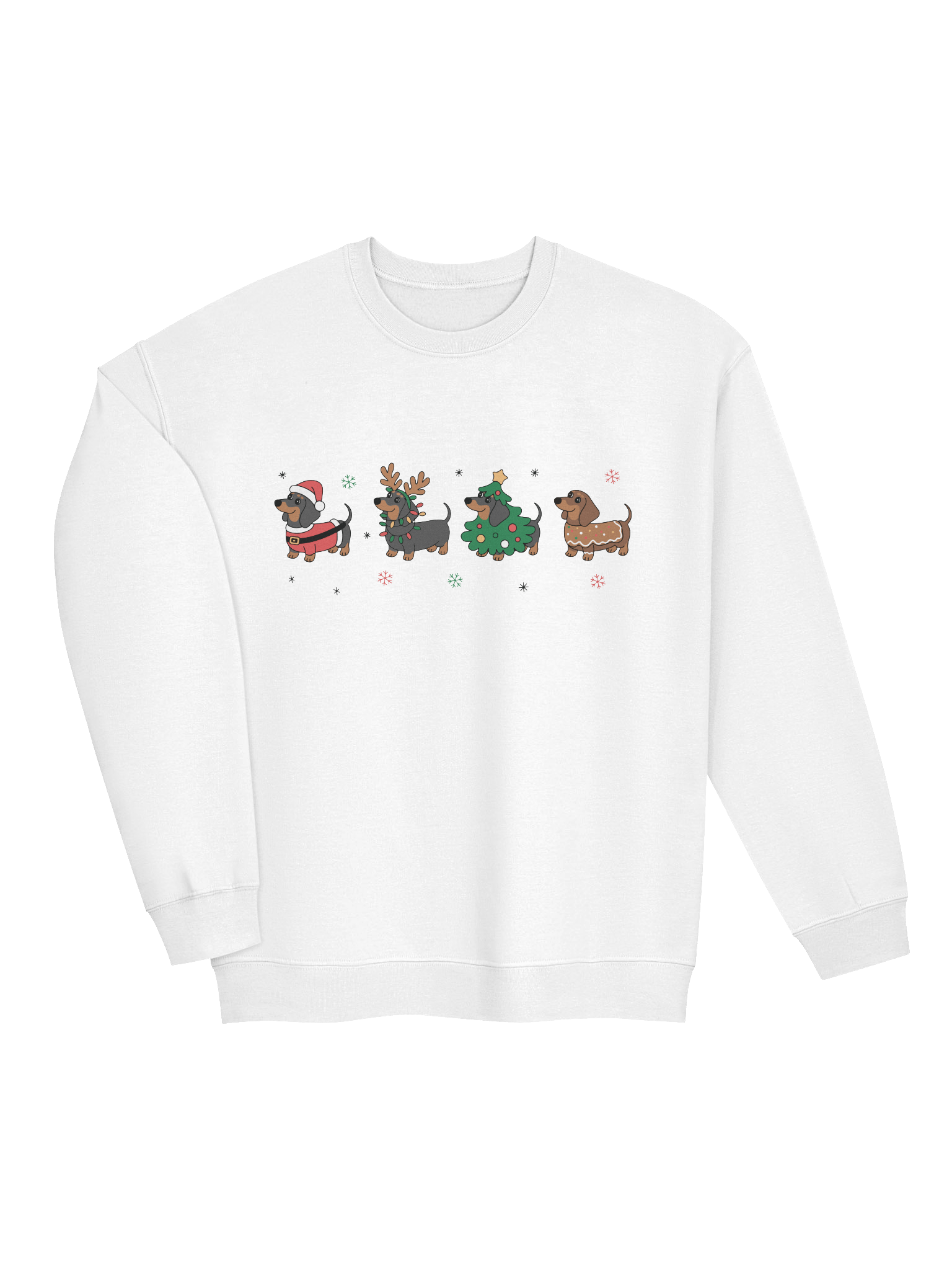 Festive Dachshund Squad Sweatshirt – Cute Holiday Wiener Dog Outfits product image (2)