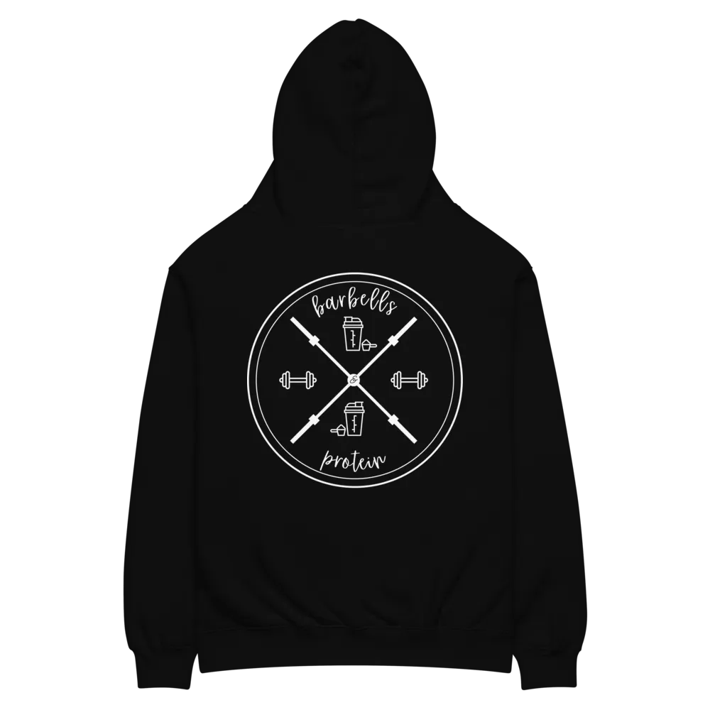 Barbells & protein X Emblem Unisex Hoodie product image (2)