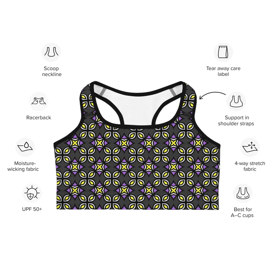 Non-Binary Abstract (3) - Sports Bra product image (7)