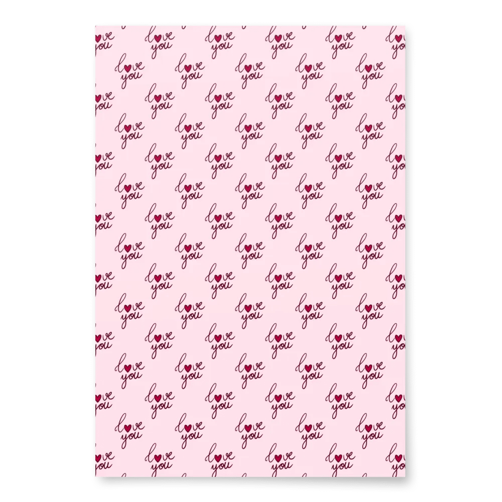Valentine Love Wrapping Paper Set of 3 product image (2)