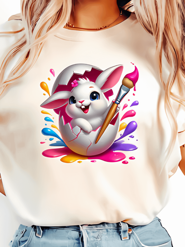 3D Realistic Easter Bunny T-Shirt Design – High-Detail Spring Rabbit Sublimation PNG – Festive Holiday Style – Instant Digital Download – 300 DPI product image (1)