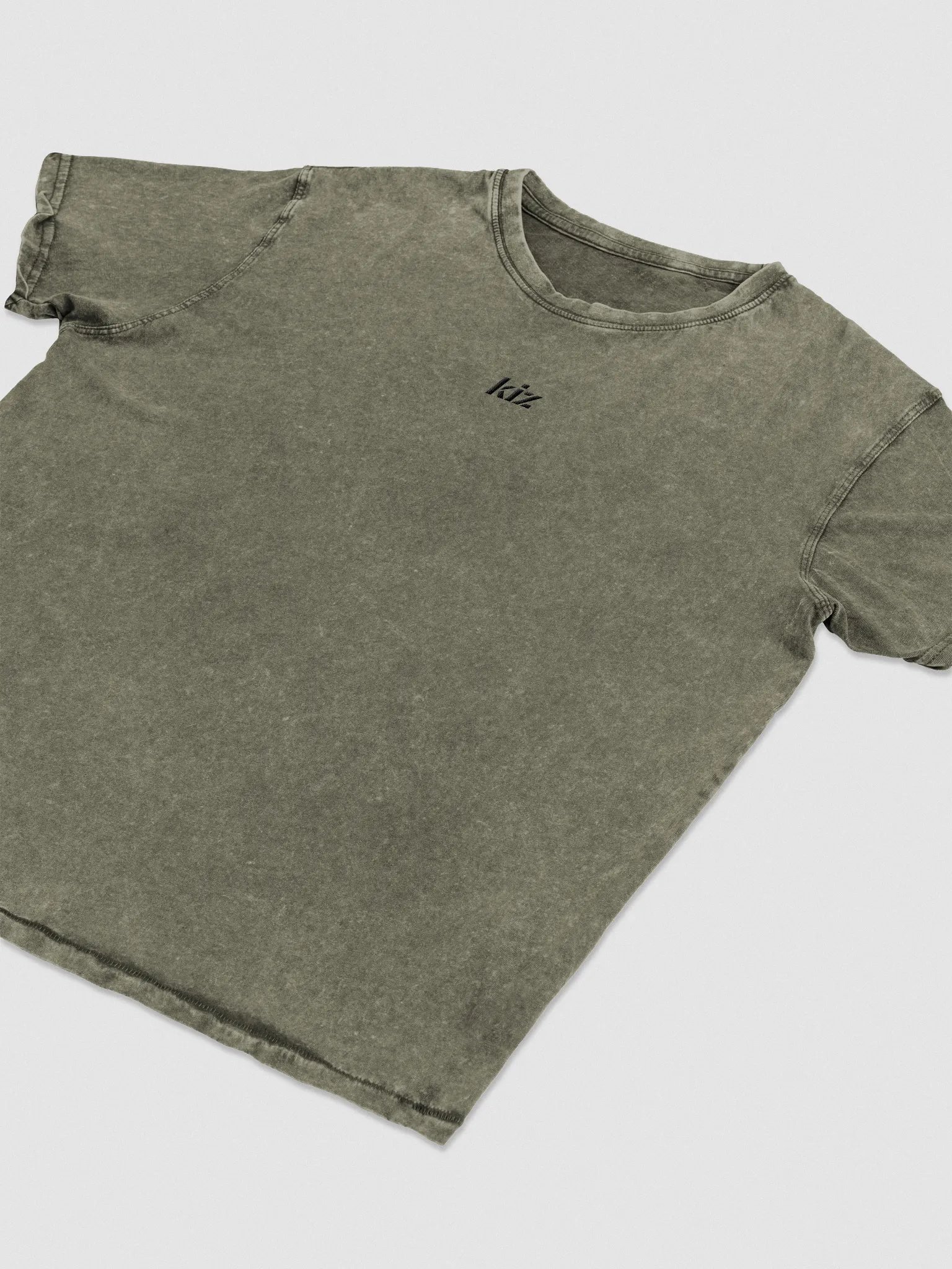 KIZ - EMBROIDERY - DENIM TEE - ARMY GREEN product image (2)