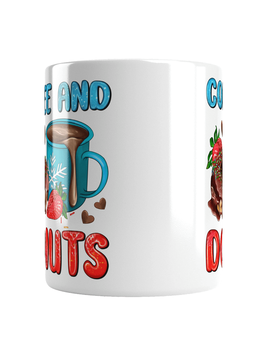 White Glossy Mug Coffee And Donuts Graphics product image (17)