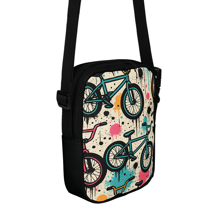 Bmx Bikes Paint Neon Graffiti Pop Art - Utility Croosbody Bag product image (3)