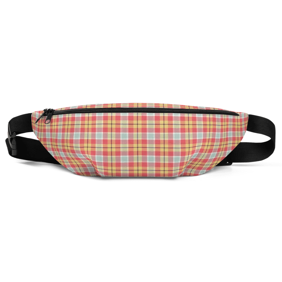 Coral Pink, Yellow, and Mint Plaid Fanny Pack product image (2)