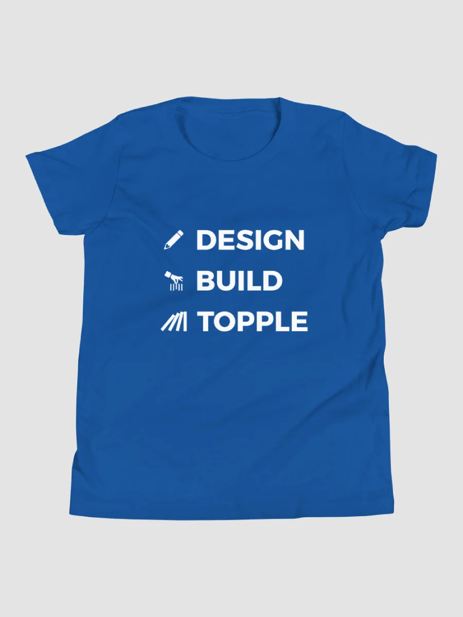 "DESIGN BUILD TOPPLE" T-Shirt (Youth) product image (1)