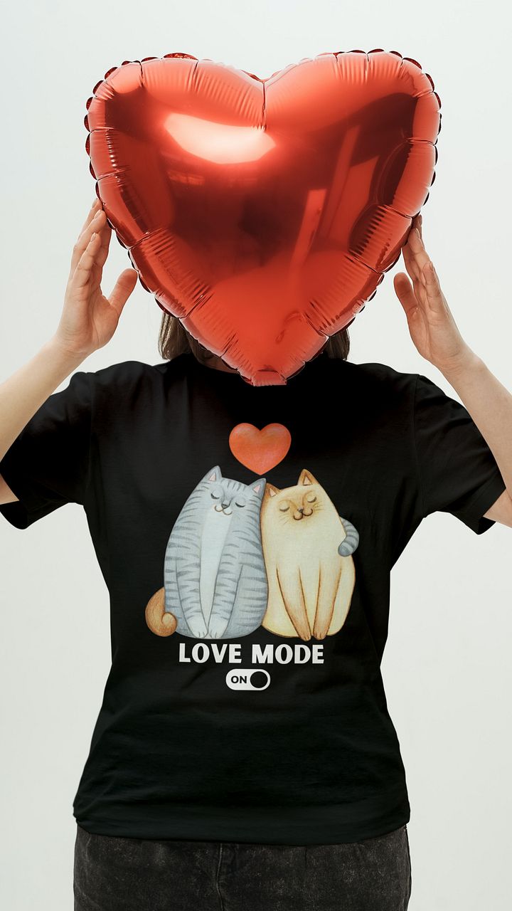 Love Mode On Cute Cats T-Shirt product image (1)