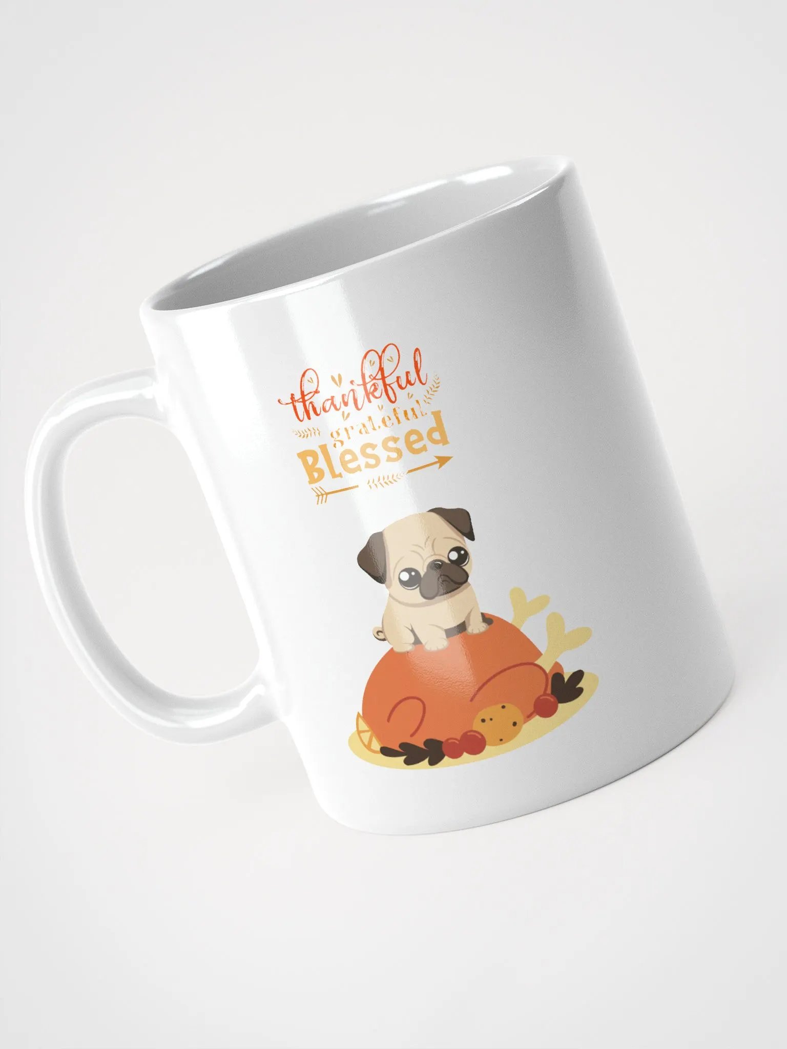 Autumn Pug Thanksgiving Mug product image (3)