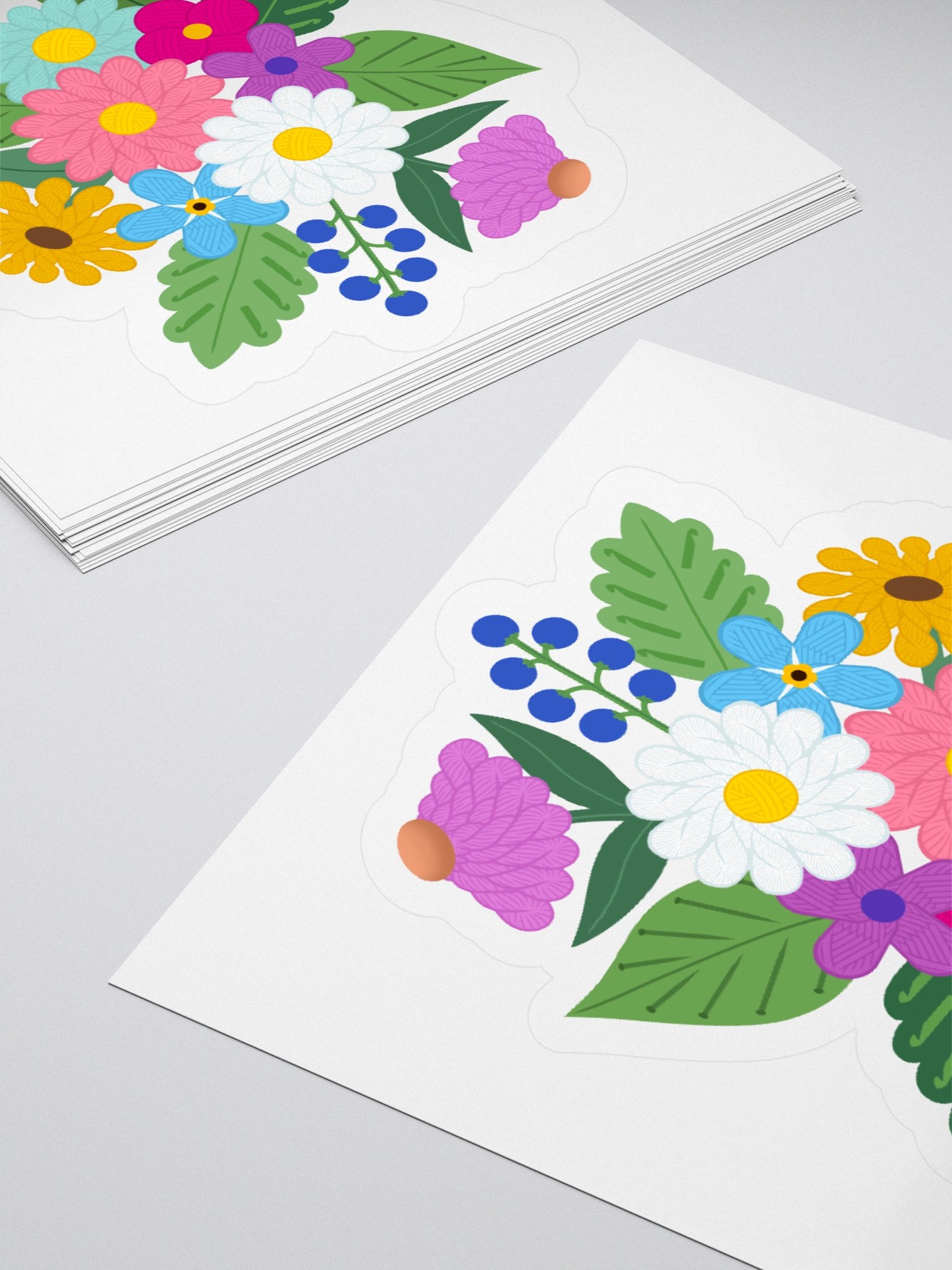 Floral Yarn Print Sticker product image (4)