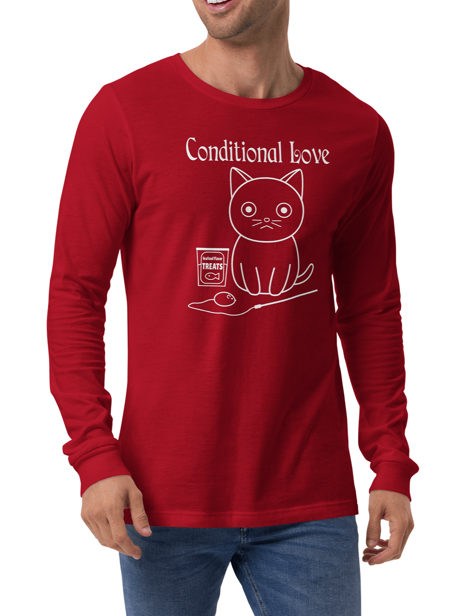 Conditional Love Unisex Long Sleeve Tee, White Print product image (4)