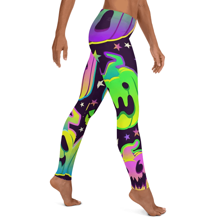 Neon Halloween Jack-O'-Lantern Leggings product image (11)