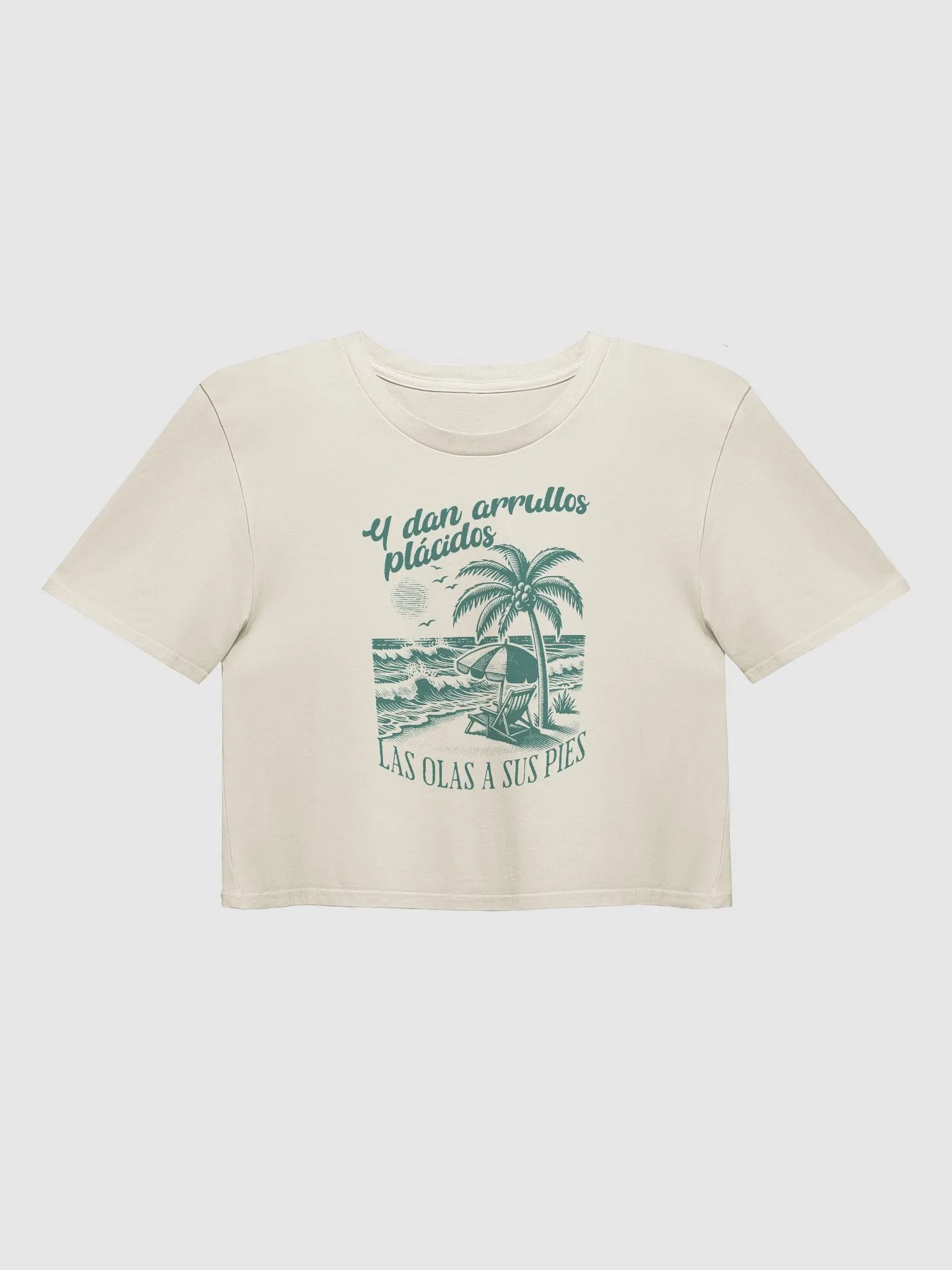 Y Dan Arrullos Plácidos Las Olas a Sus Pies Crop Top product image (1)