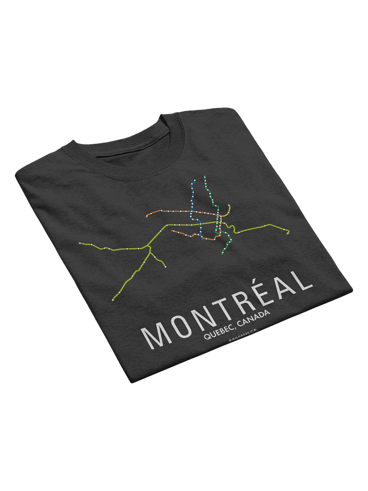 The Rail Fans Canada Map T-Shirt - Montreal product image (2)