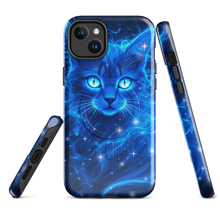 Ethereal Blue Cat MagSafe® iPhone Case product image (3)