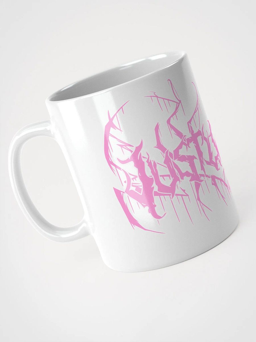 Justloliehh metal logo Pink n White MUG product image (5)