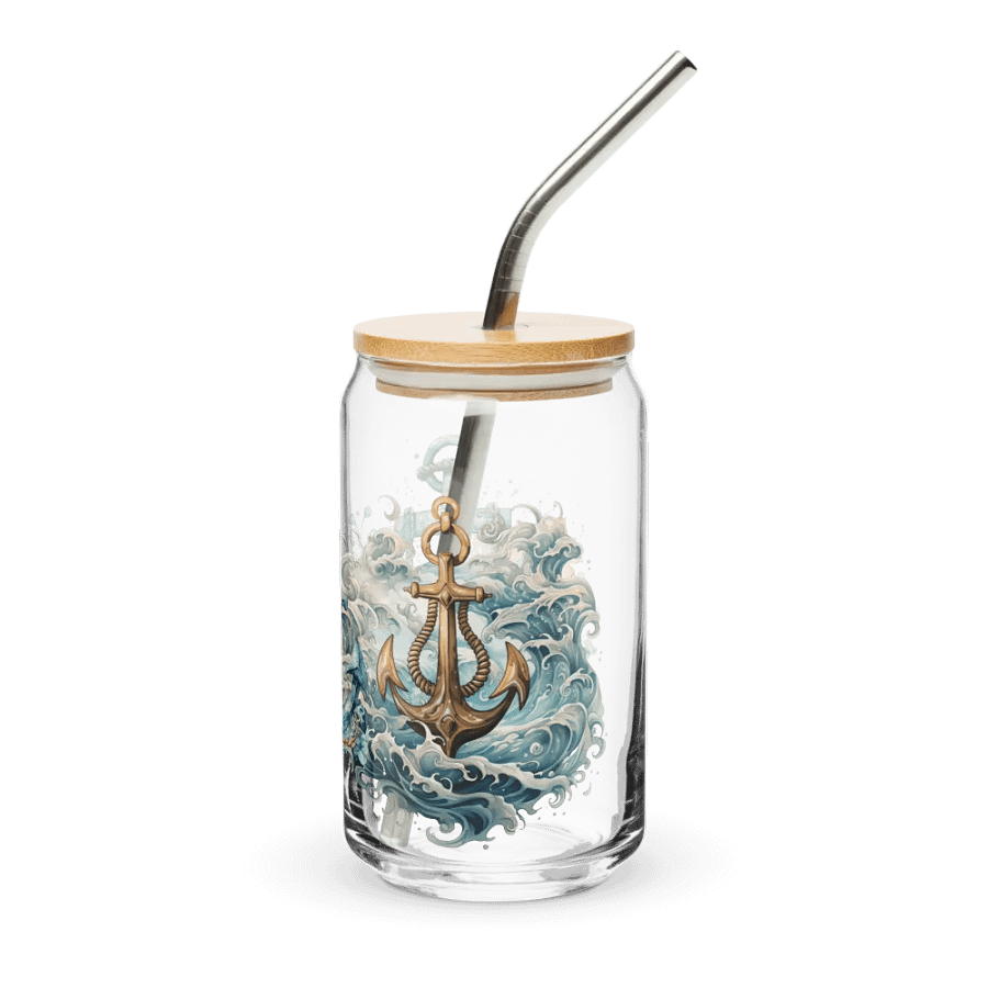 Anchors x3 Glass Can Sipper product image (3)
