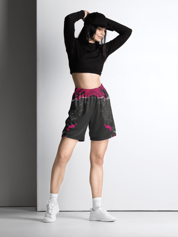 Purple Flash | Recycled Unisex Mesh Shorts product image (4)