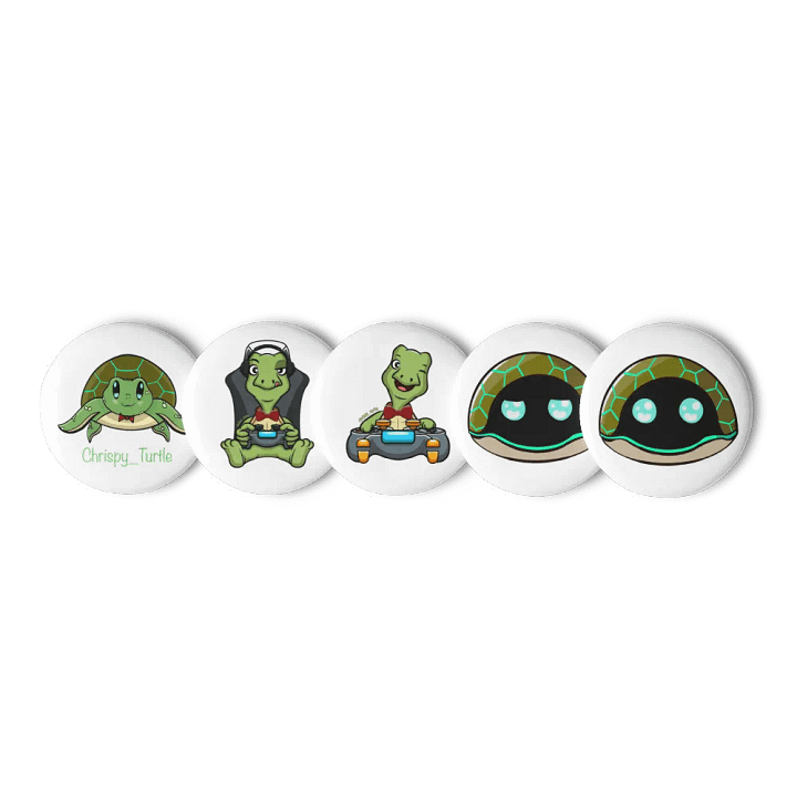 Chrispy Turtle pins set of 5 product image (1)