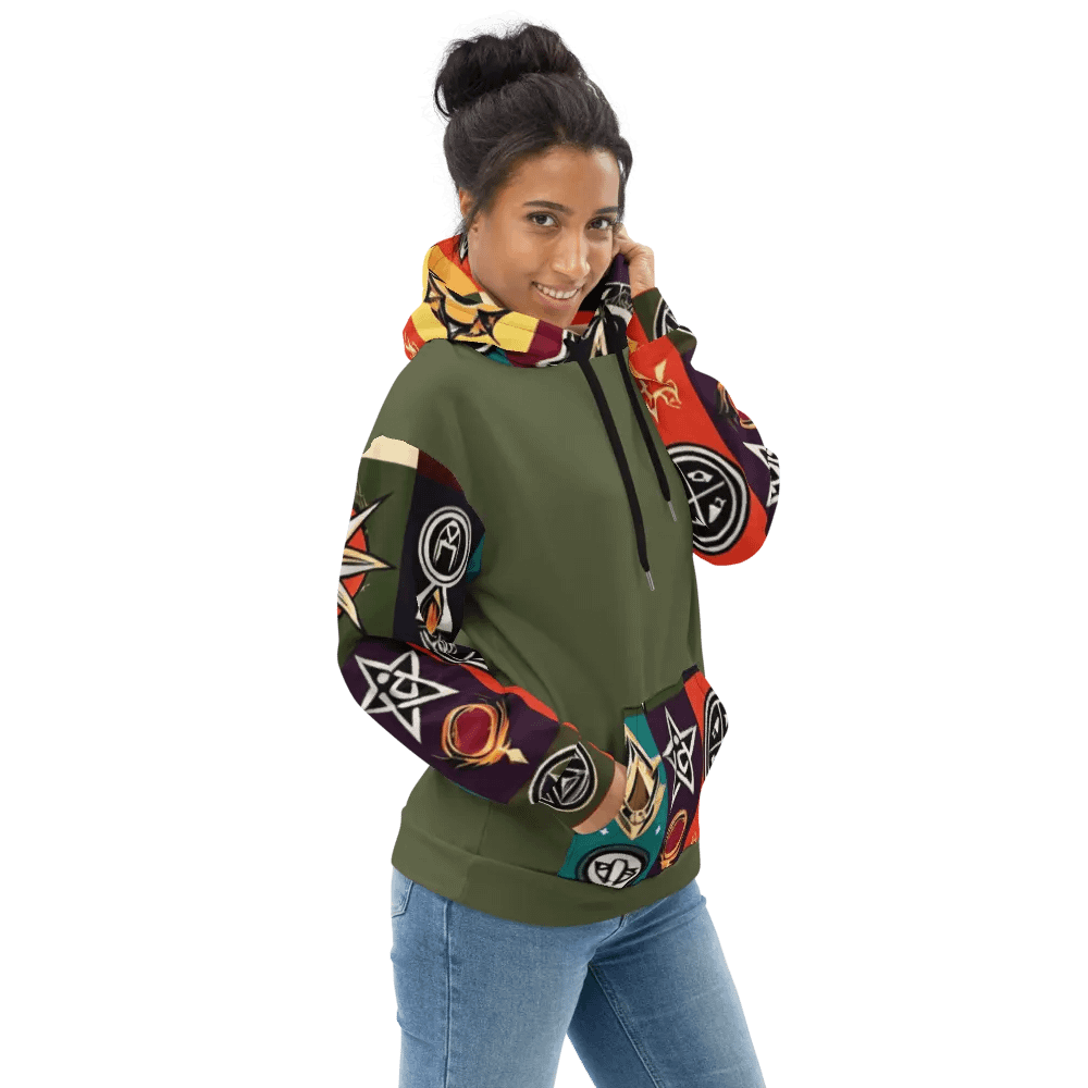 Green & Multi Symbology Hoodie product image (2)