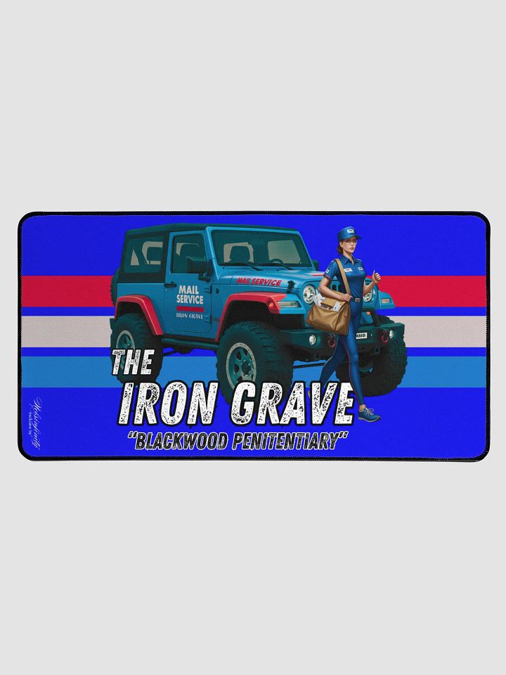 The Iron Grave - Blackwood Penitentiary - Post - Blue Desk Mat product image (1)