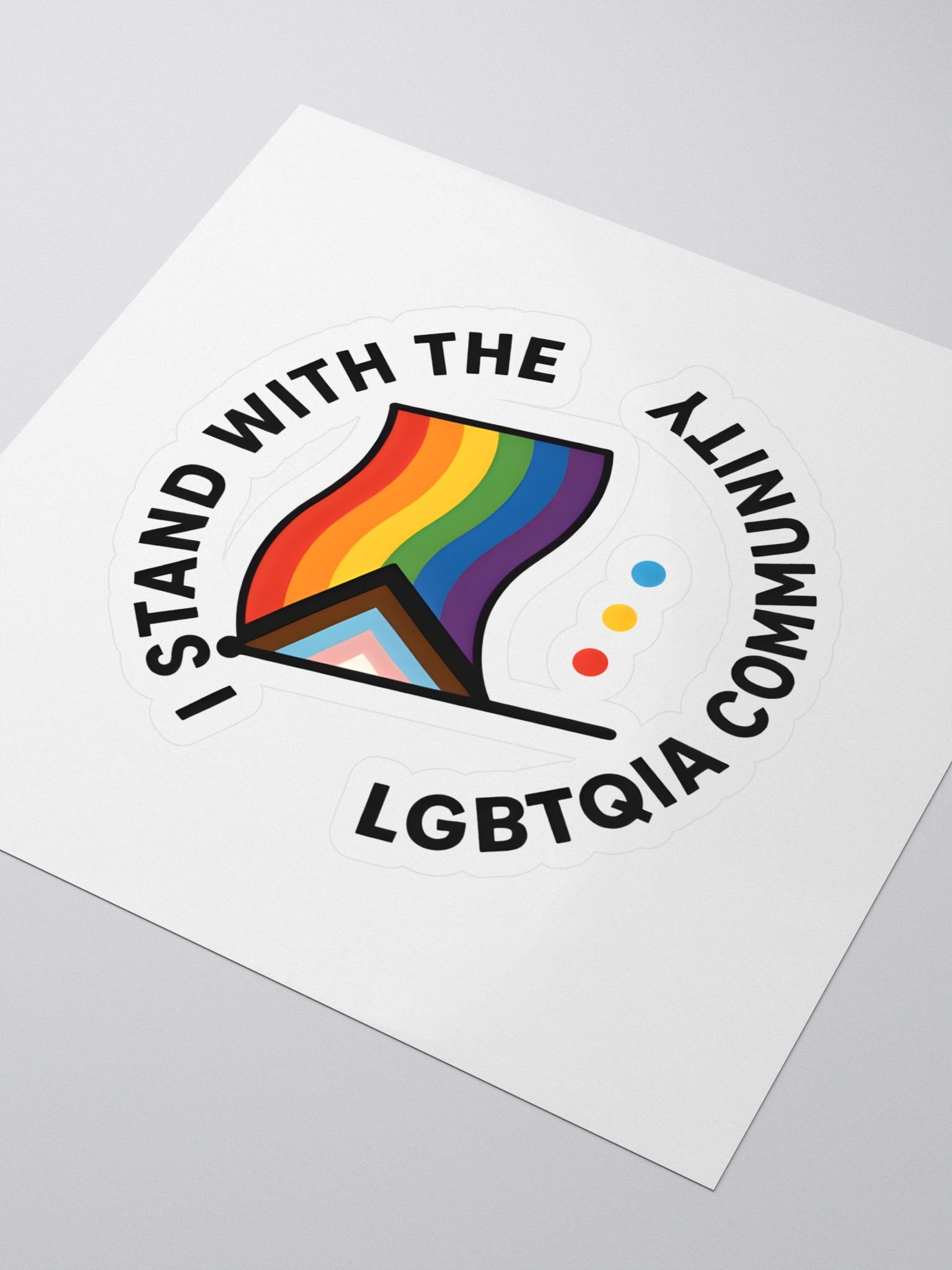 Stand With Pride Kiss Cut Stickers product image (3)