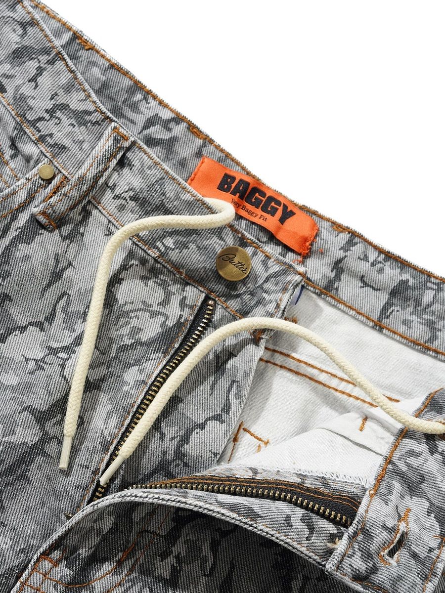 Bark Camo Denim Jeans, Black product image (3)