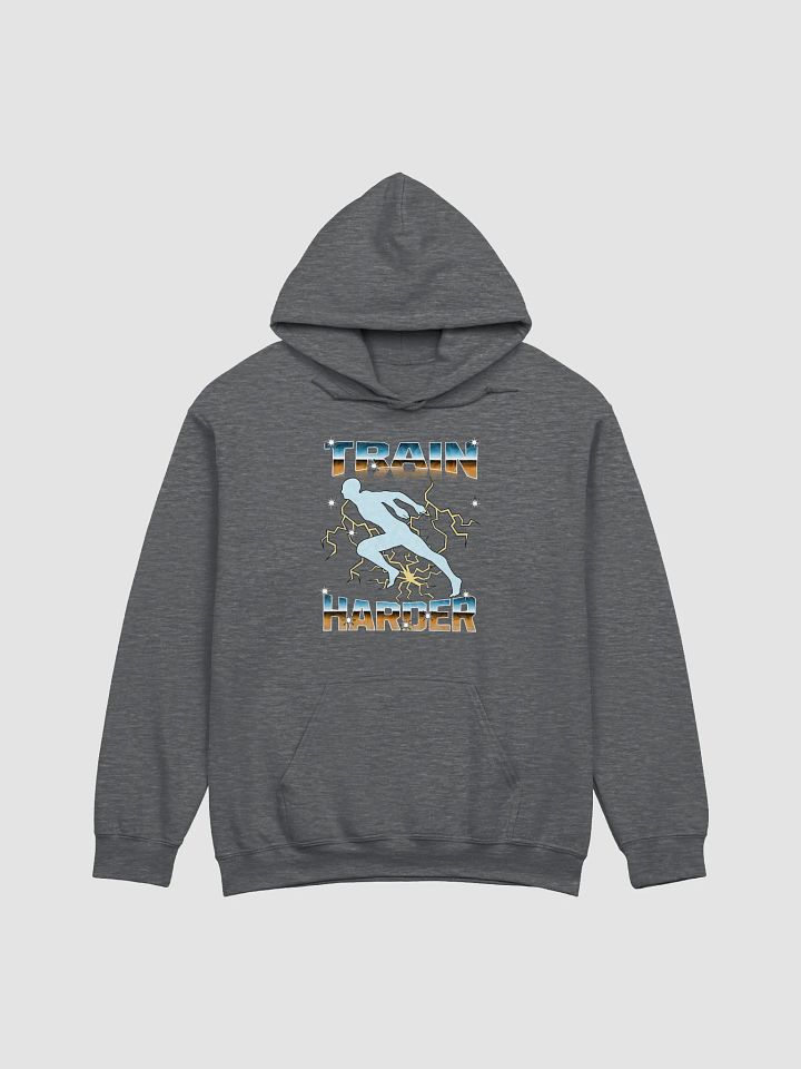 Train Harder Runner Thunder Stride Motivation Hoodie product image (3)