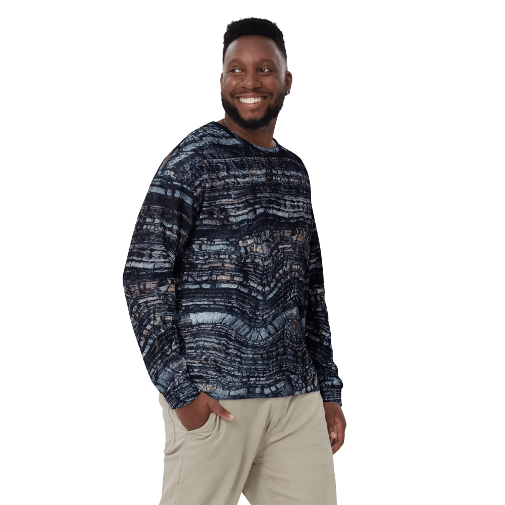 Dark Blue Stone Texture Sweatshirt product image (1)