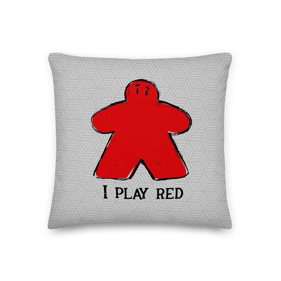 I Play Red Meeple Rainbow Pillow product image (3)