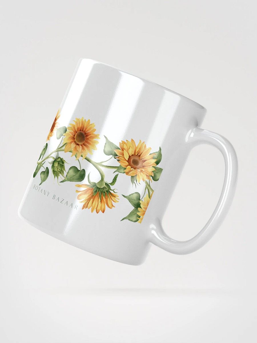 Sunflower Vine White Ceramic Mug product image (2)