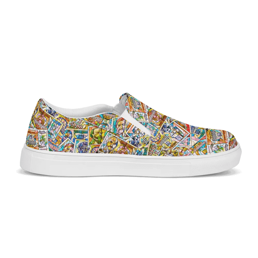 Jugoslovenski inflatorni dinar 1993 (Kolaž/mozaik) Men's Slip-On Canvas Shoes product image (11)