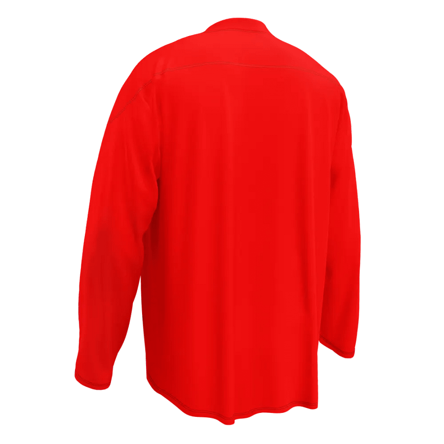 Plain Color Red Hockey Fan Jersey product image (2)