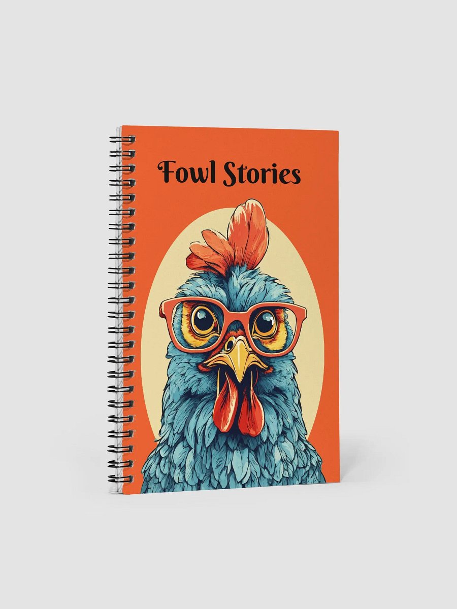 Fowl Stories Chicken with Glasses Spiral Notebook product image (6)