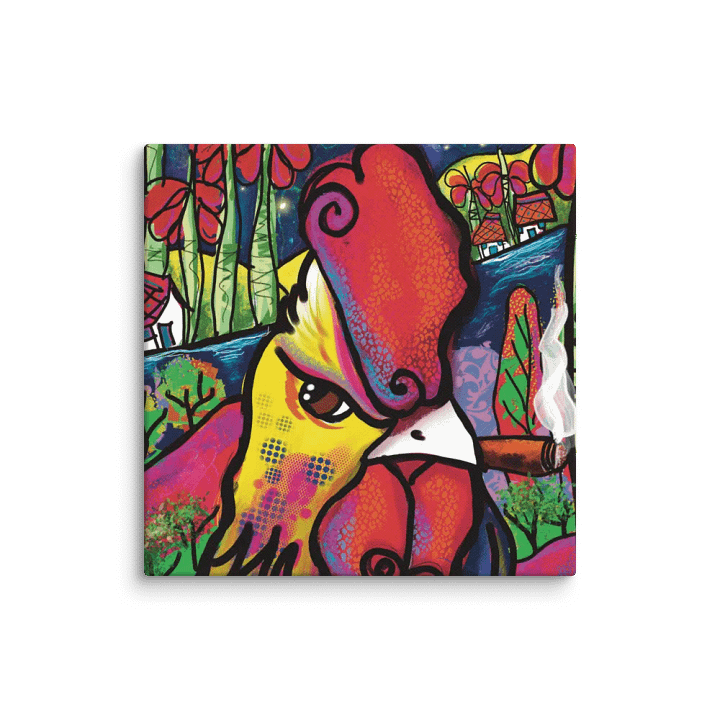 Cock-a-Doodle Canvas: Vibrant Rooster Art product image (1)