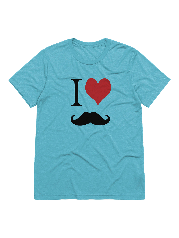 'I (red heart) Mustache Triblend T-Shirt product image (1)