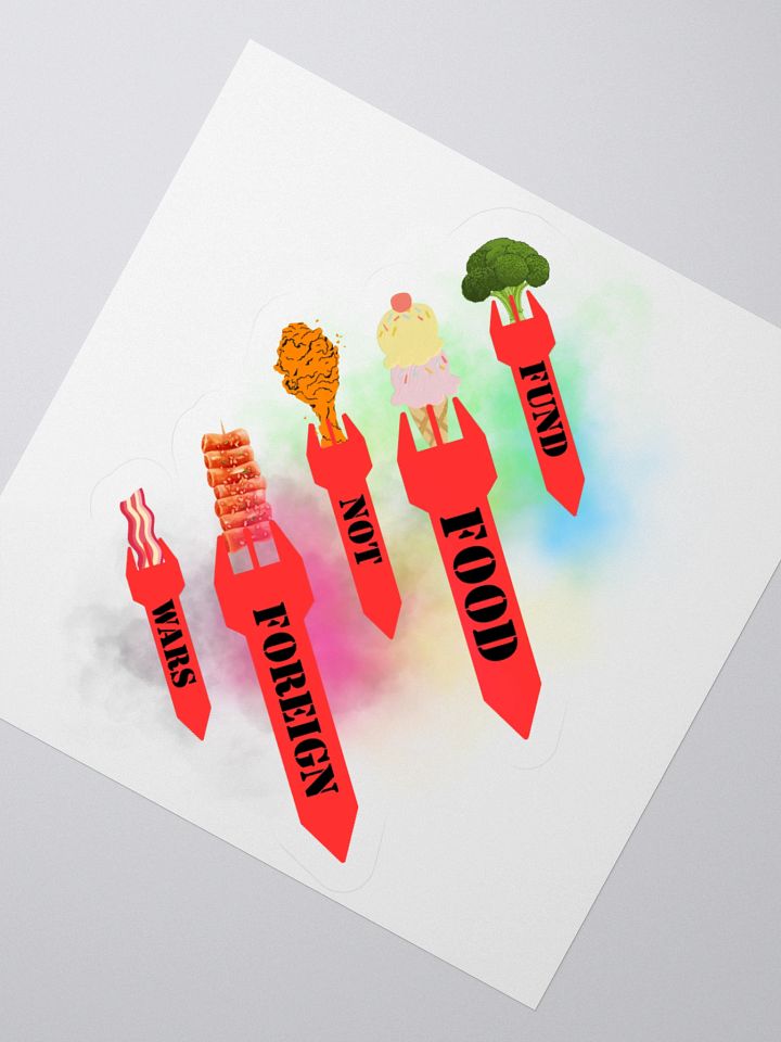 LIMITED - JULY 2025 - FOOD NOT WAR STICKERS product image (4)
