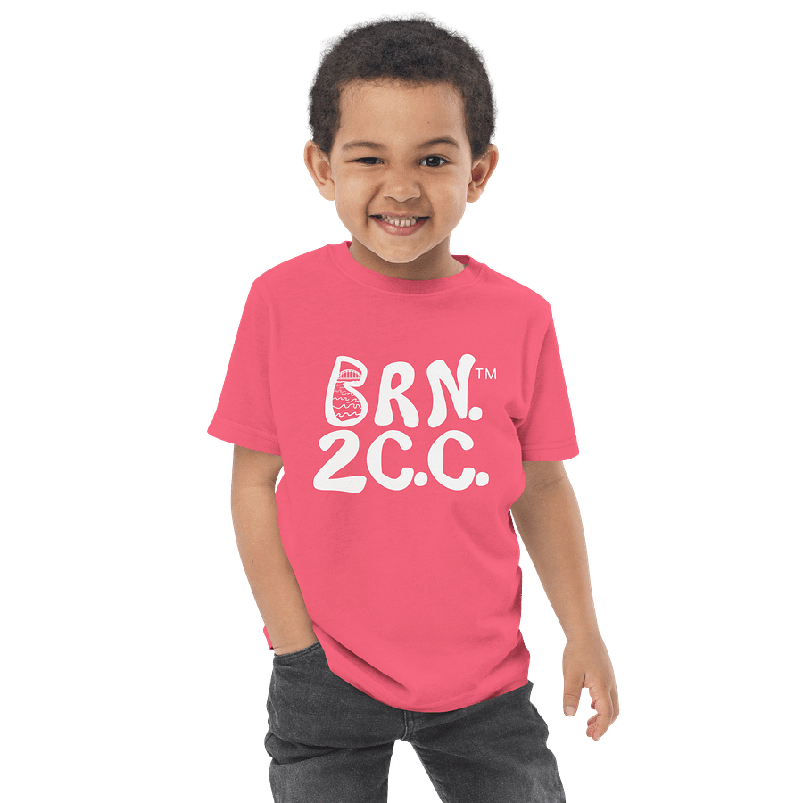 BRN.2C.C.™/BOURNE to Cape Cod™ | DTG Vintage Print | Toddler T-Shirt | Coastal Jersey Tee for Littles | White Logos product image (4)
