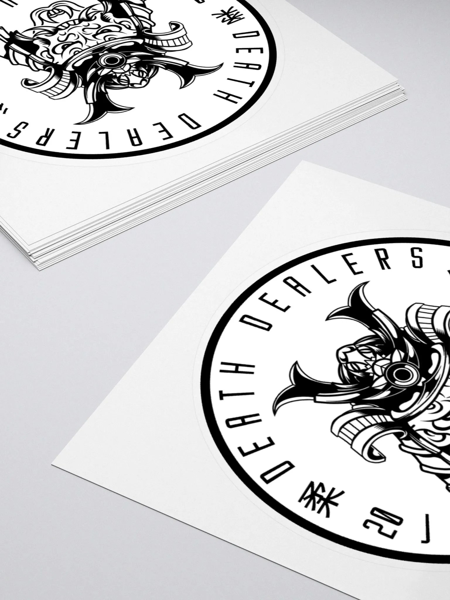 Death Dealers - Round Logo (White And Black) Sticker product image (5)