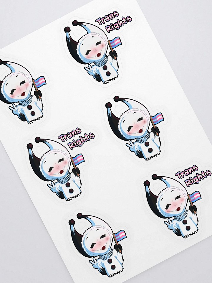 Pierrot Trans Rights Sticker Sheet product image (2)
