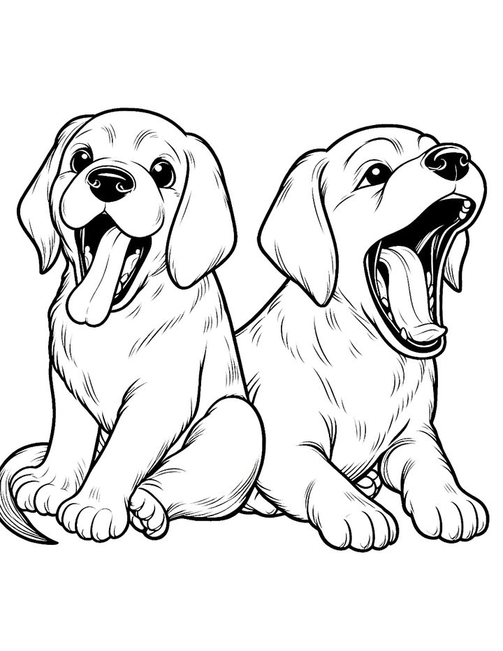 100 Cute Dog Coloring Pages for Kids PDF product image (2)