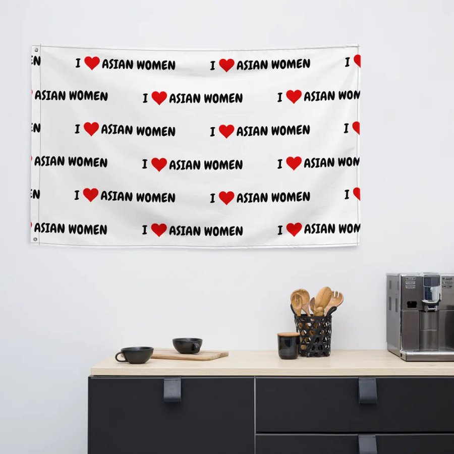 I <3 ASIAN WOMEN Flag product image (6)